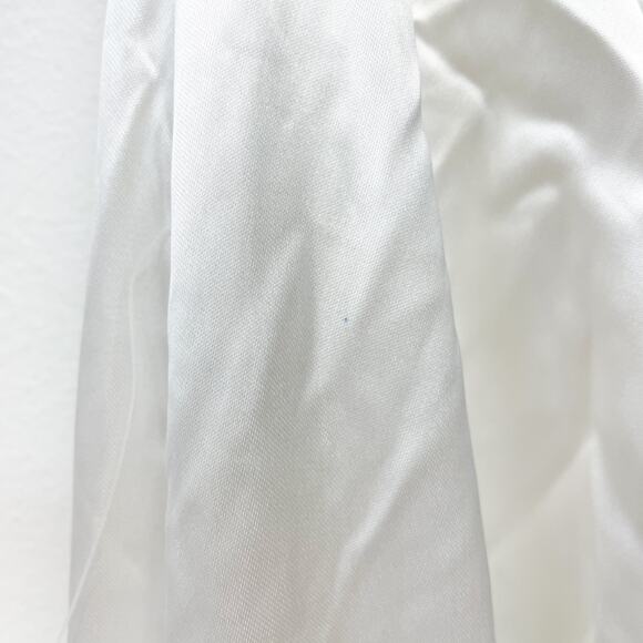 Lulus Women's Luxe Destiny White Satin Backless Halter Mermaid Maxi Dress Medium - Picture 9 of 9